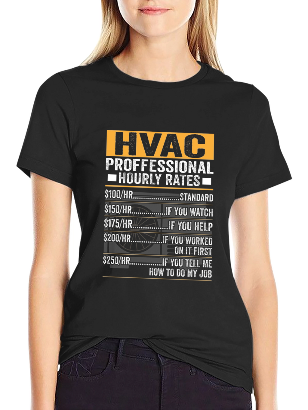 HVAC Technician Hourly Rates Funny T-Shirt