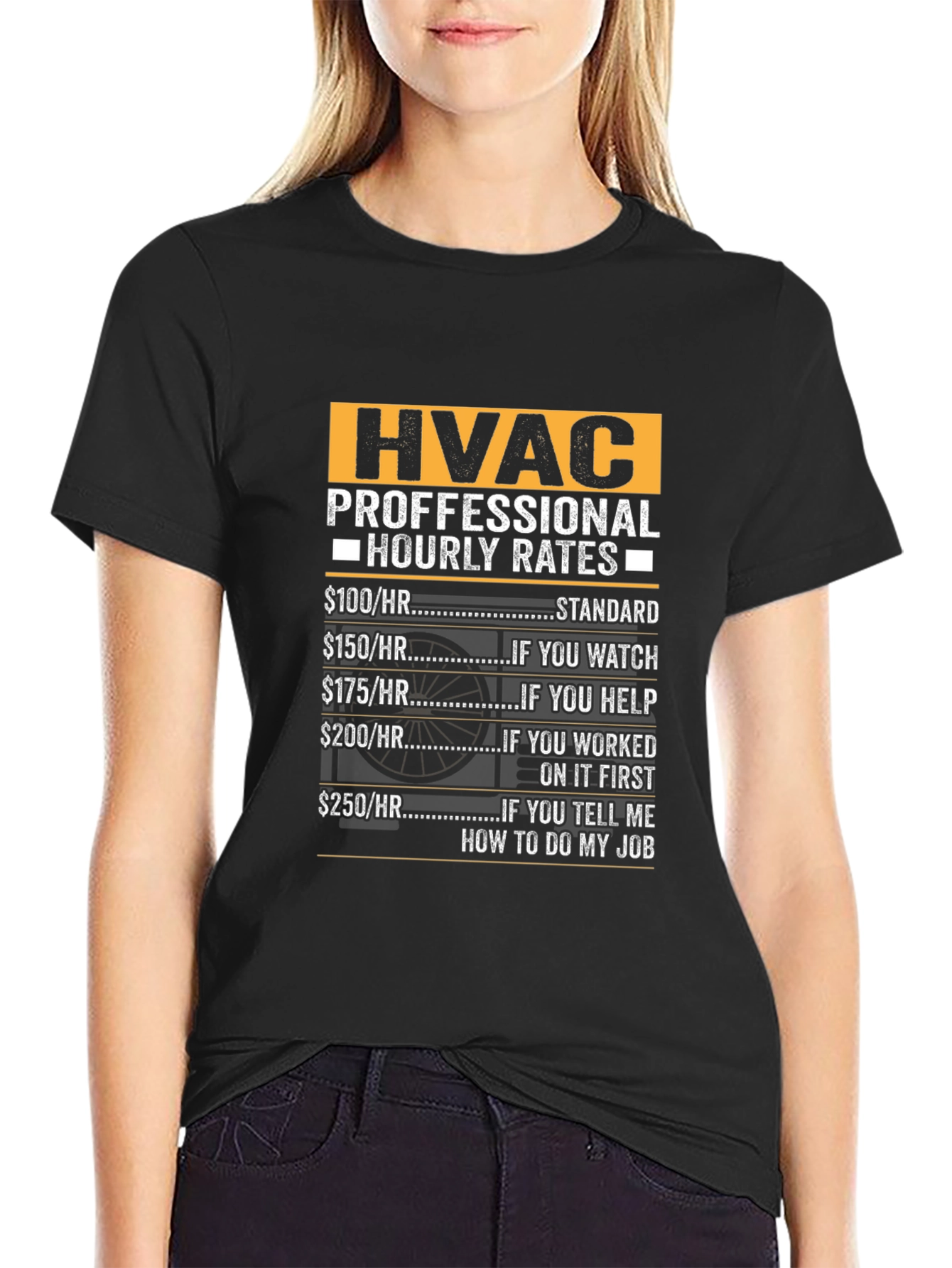 HVAC Technician Hourly Rates Funny T-Shirt
