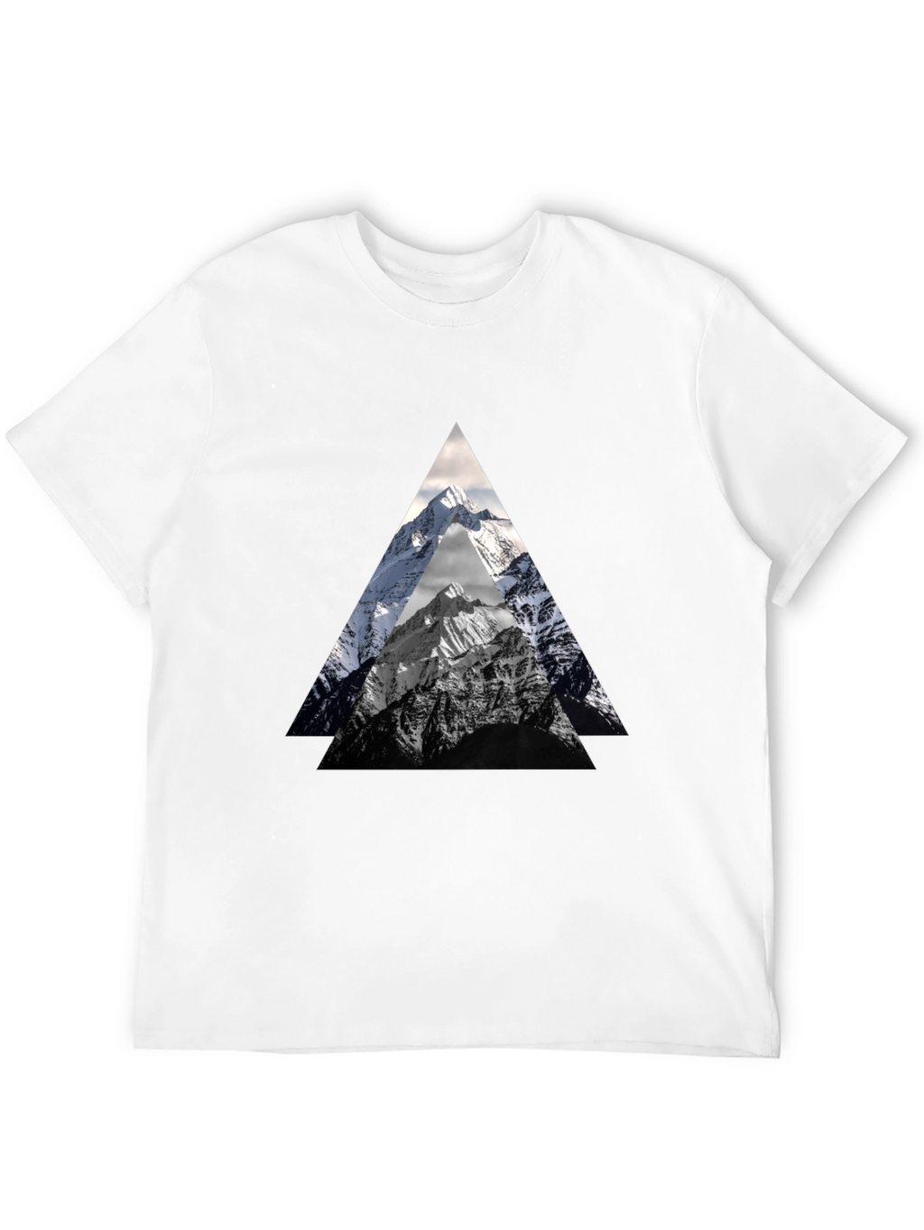 Mountain Peak Triangle Graphic Tee - Black