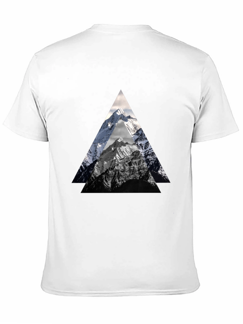 Mountain Peak Triangle Graphic Tee - Black