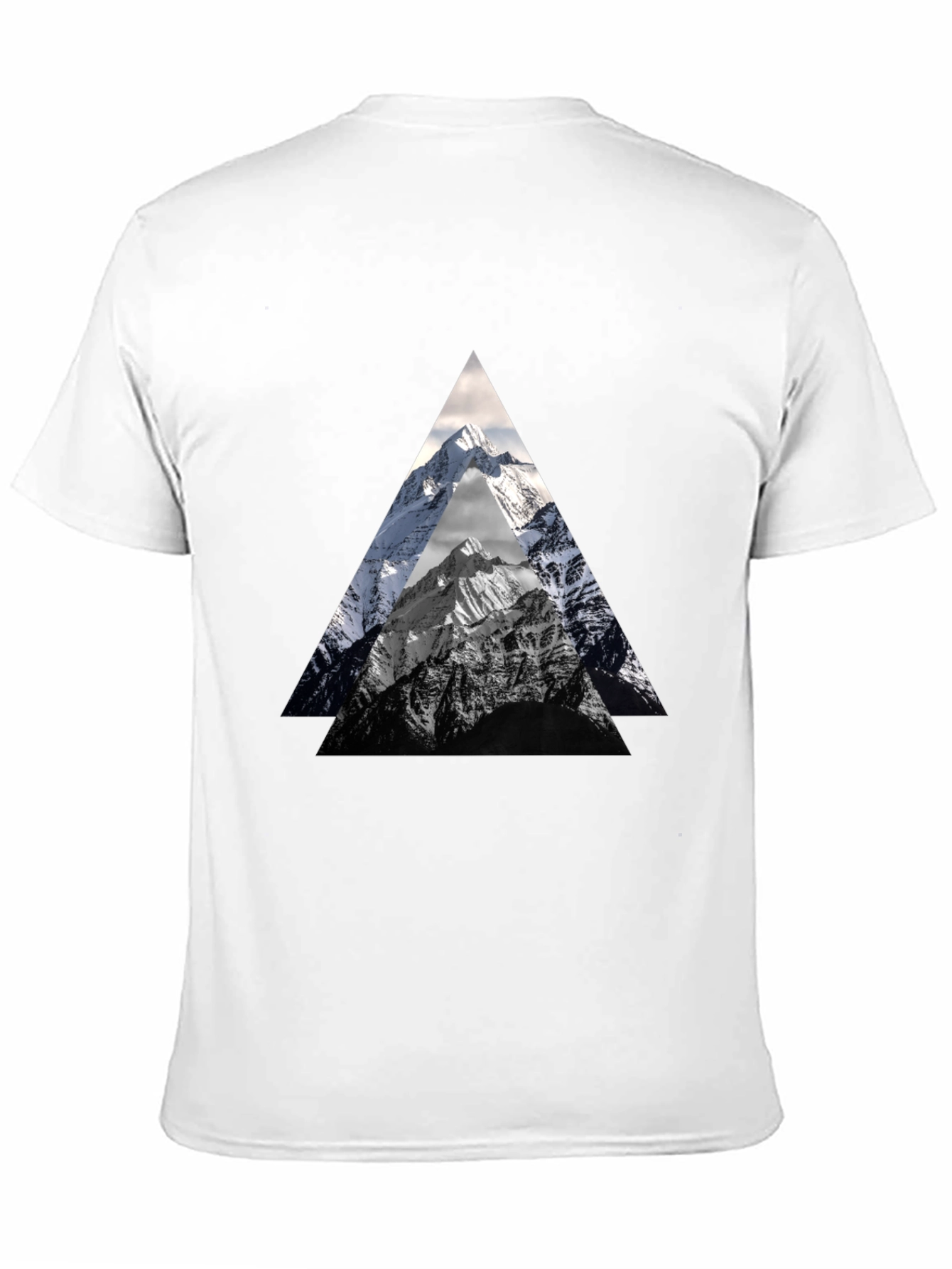 Mountain Peak Triangle Graphic Tee - Black