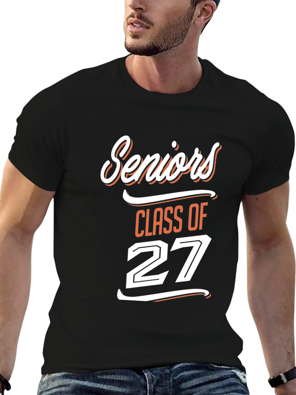 Seniors Class of 27 Black T-Shirt