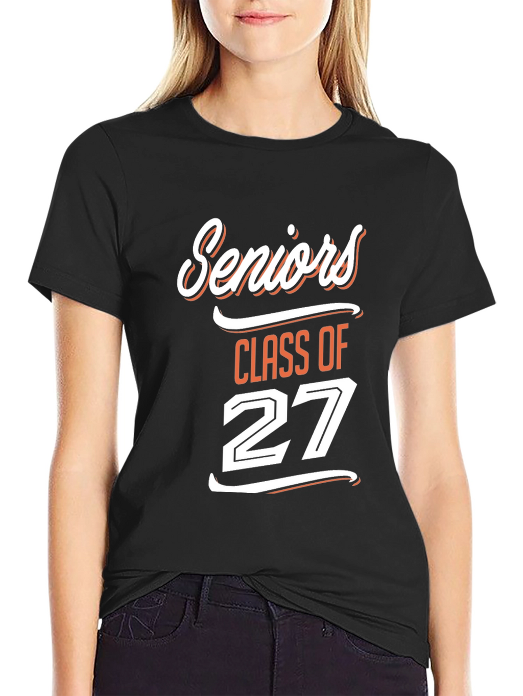 Seniors Class of 27 Black T-Shirt