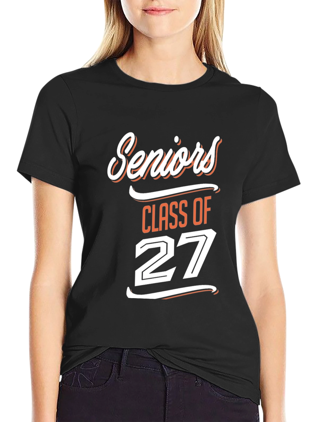 Seniors Class of 27 Black T-Shirt