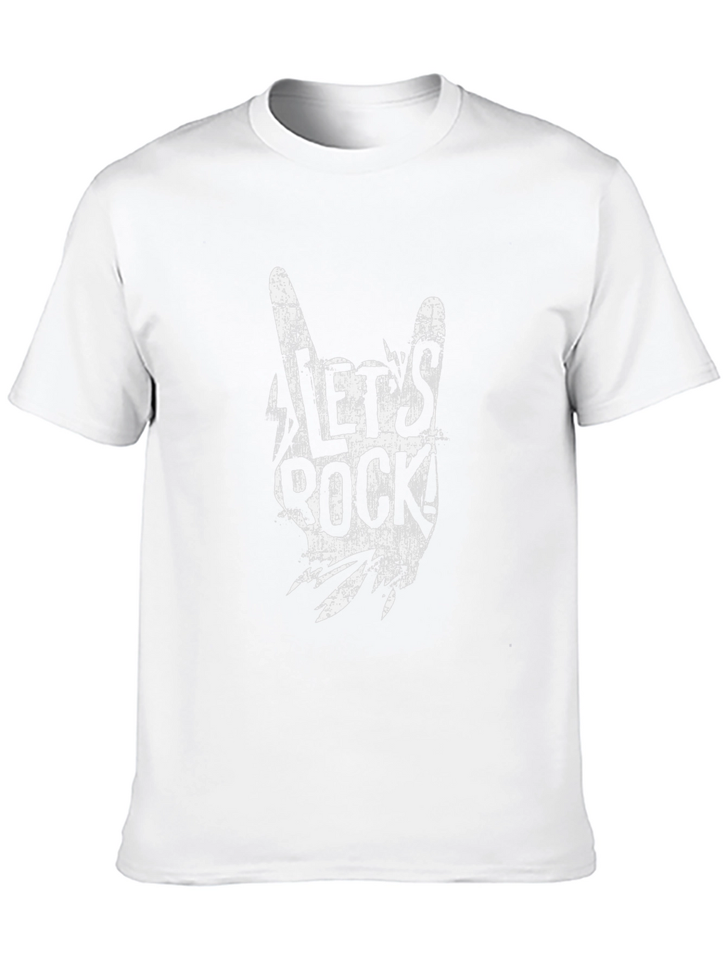 Lets Rock Graphic Tee - Black Cotton T-Shirt