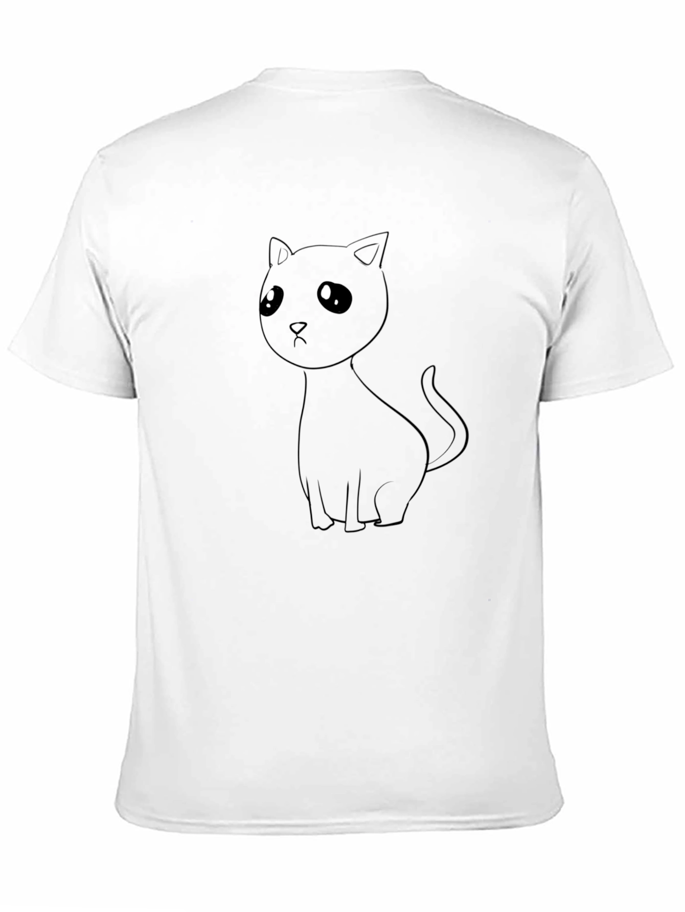 Black Cat Graphic T-Shirt - Cute Kawaii Design
