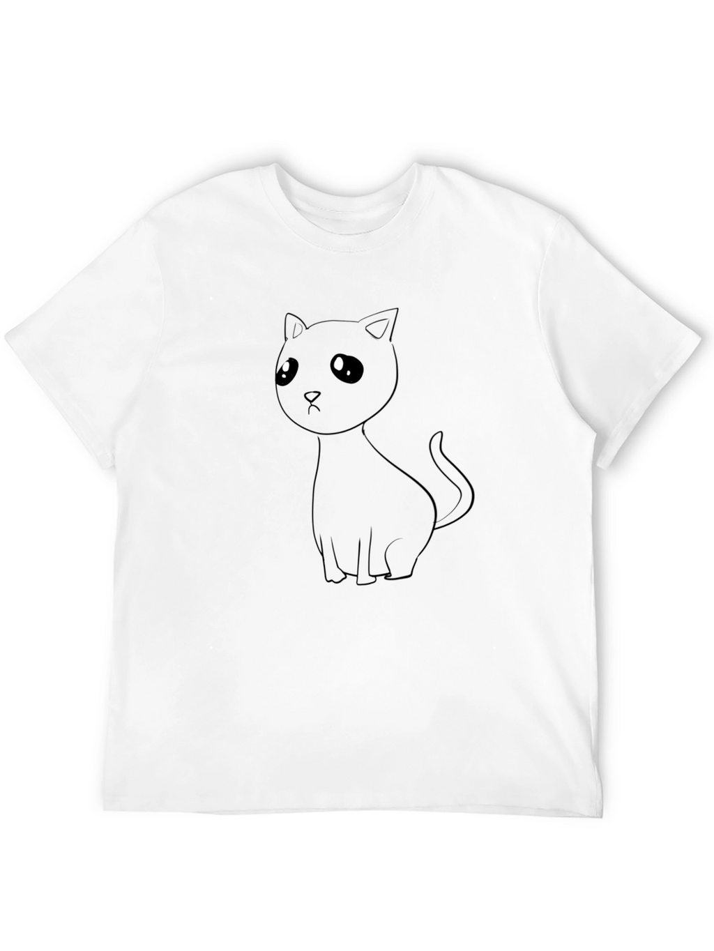 Black Cat Graphic T-Shirt - Cute Kawaii Design