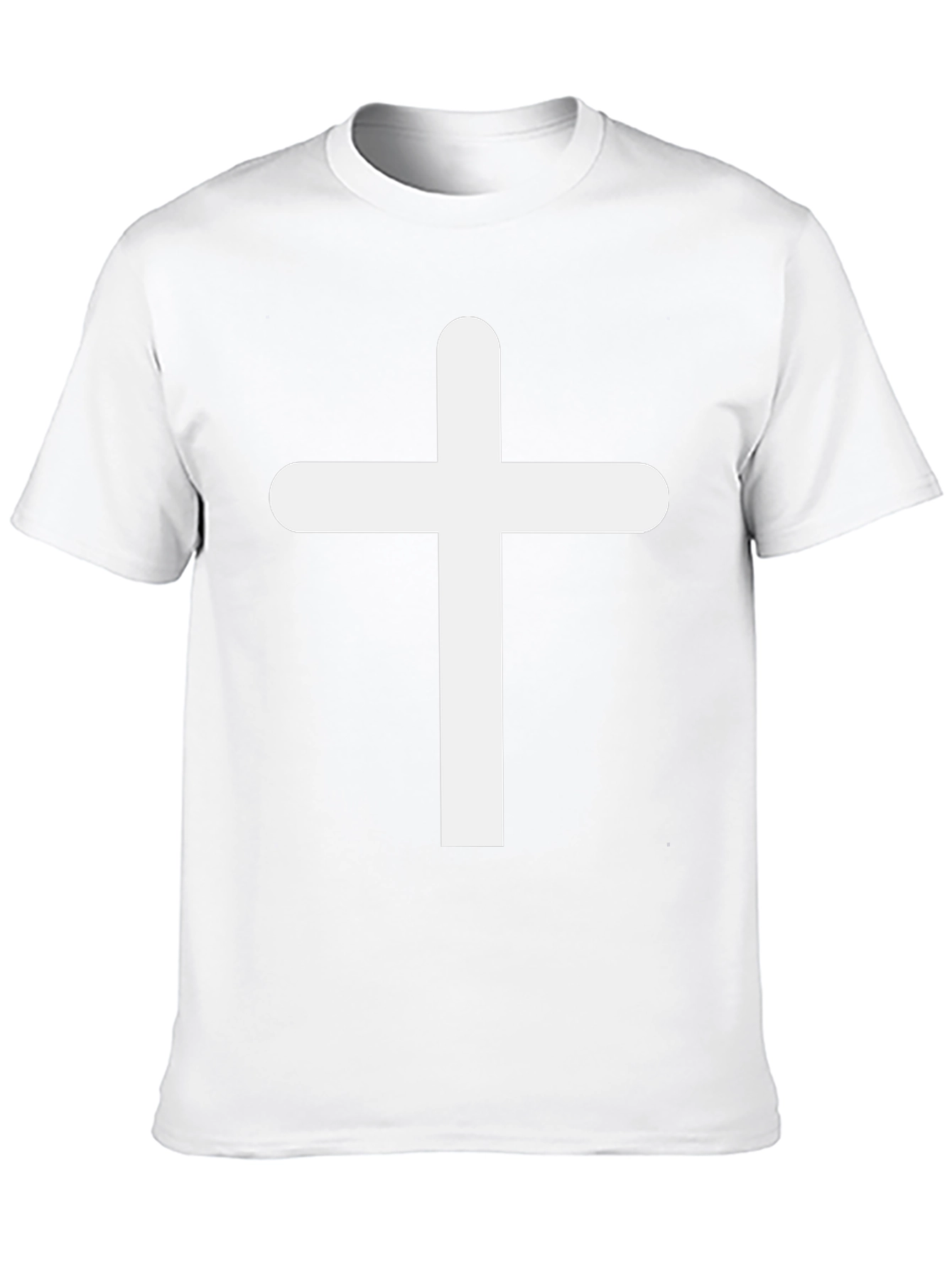 White Cross Graphic Black T-Shirt