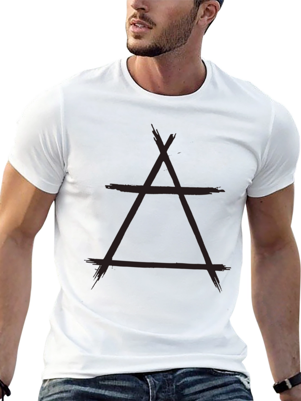 Abstract Triangle Graphic Tee - Modern Streetwear