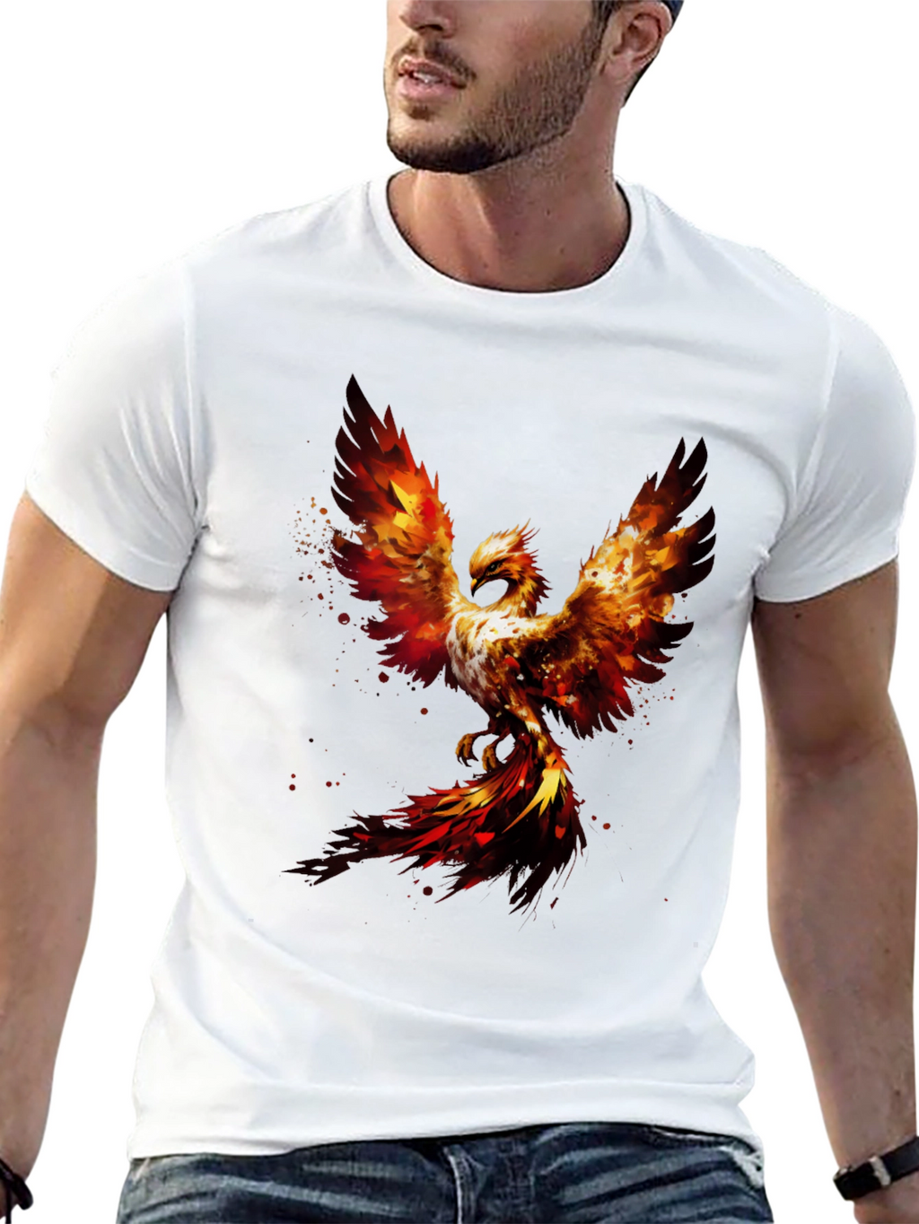 Fiery Phoenix Graphic Tee - Bold & Unique Design