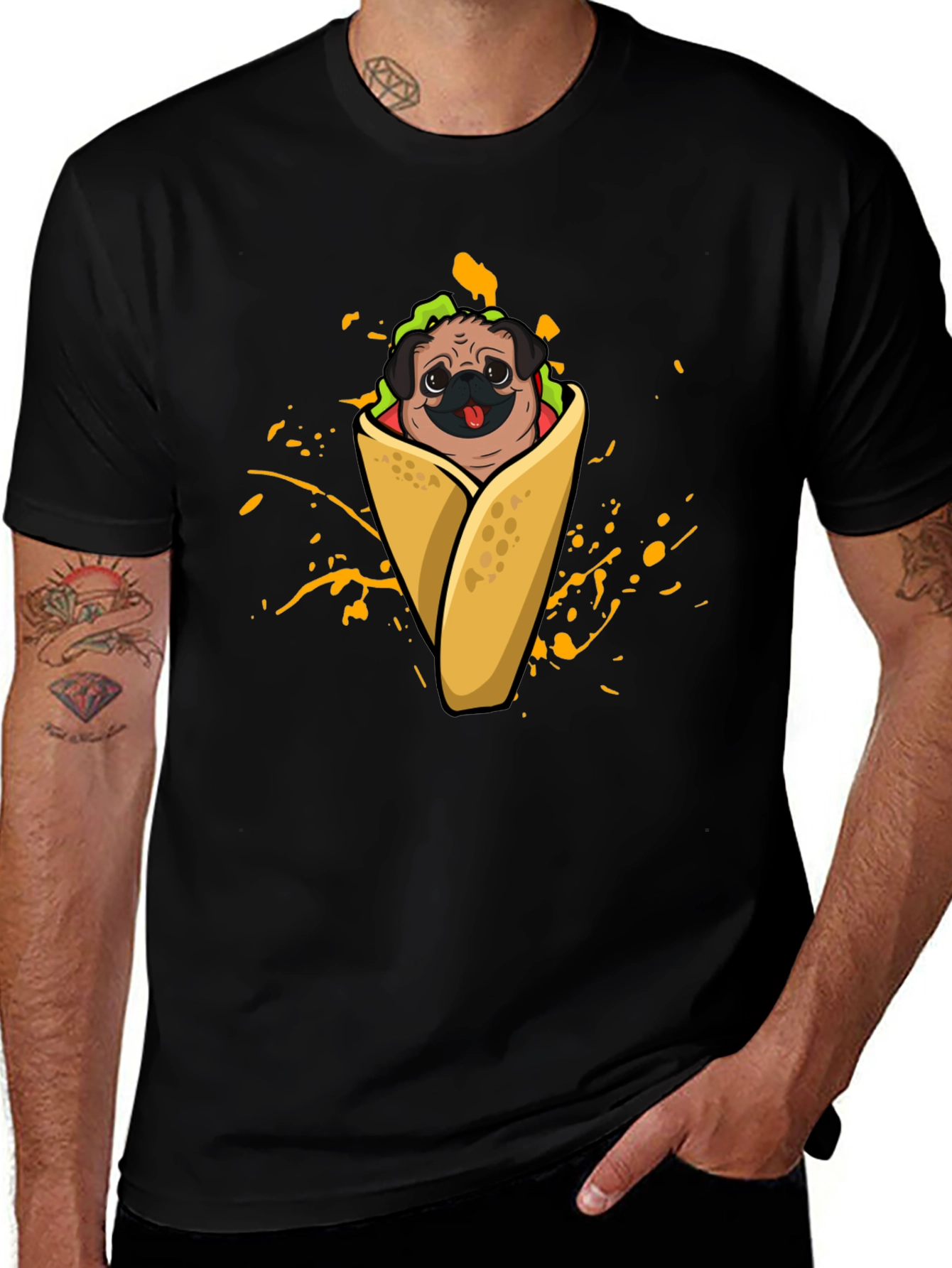 Pug Taco Graphic T-Shirt