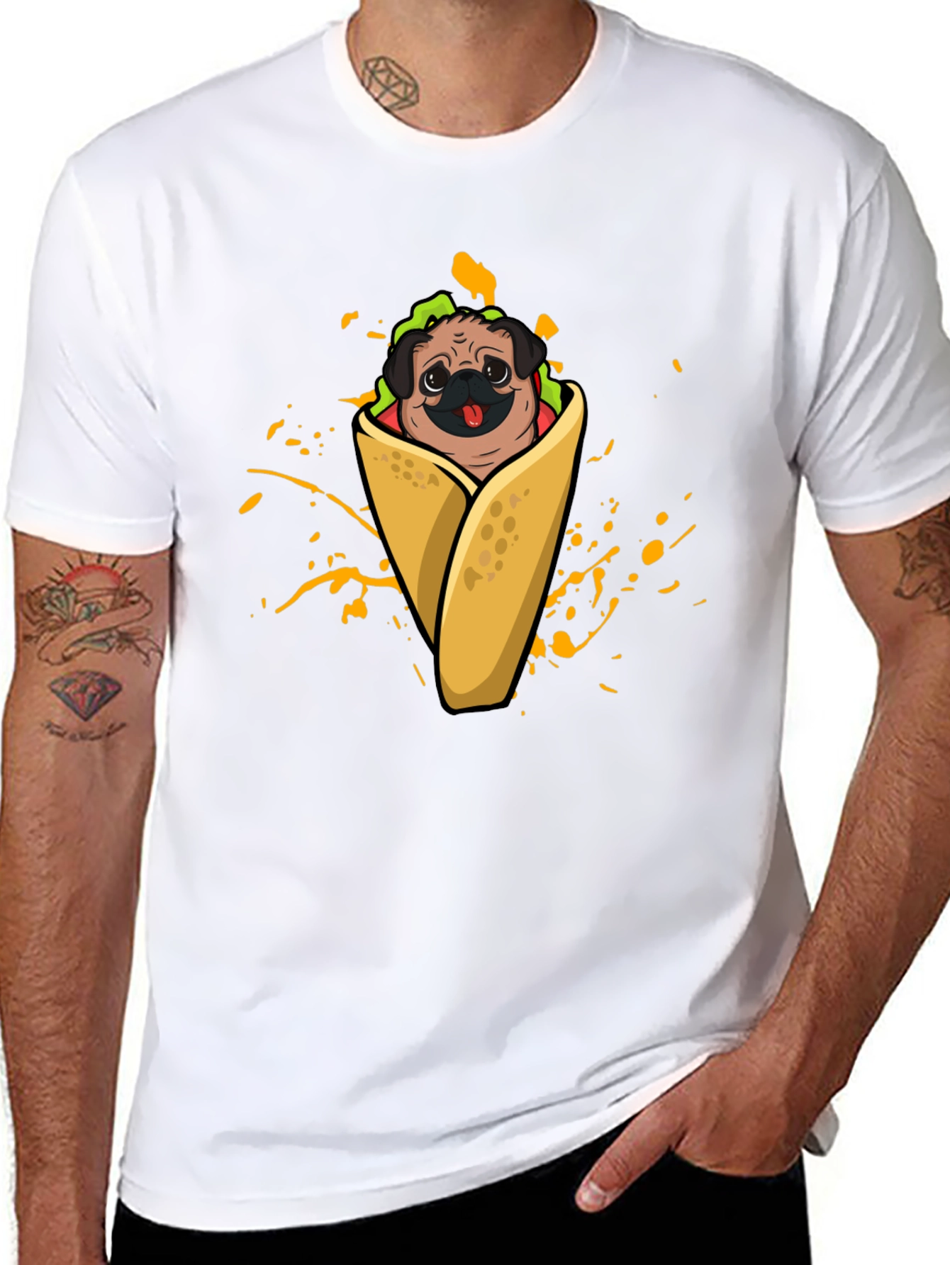 Pug Taco Graphic T-Shirt