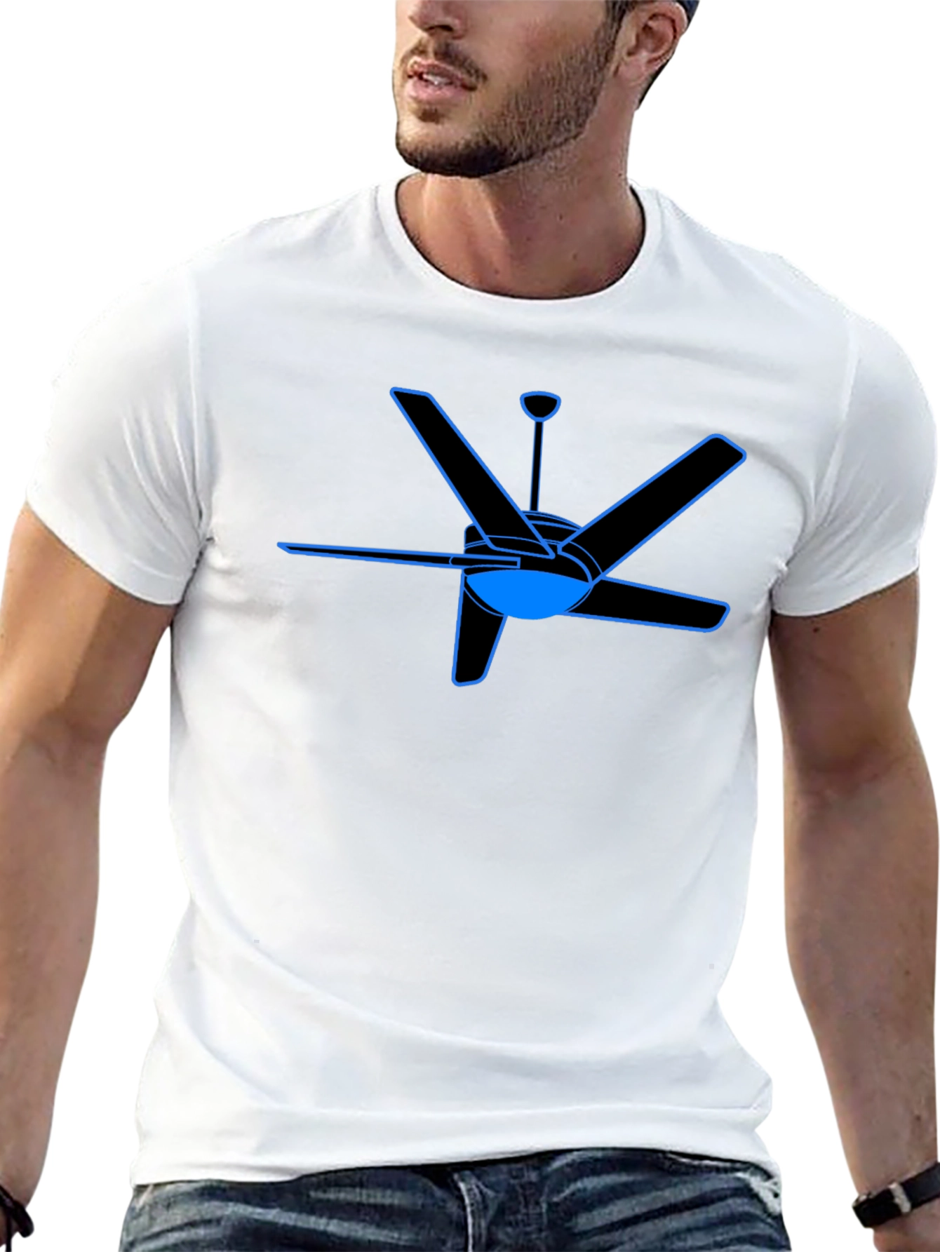 Ceiling Fan Graphic Tee - Stylish Comfort
