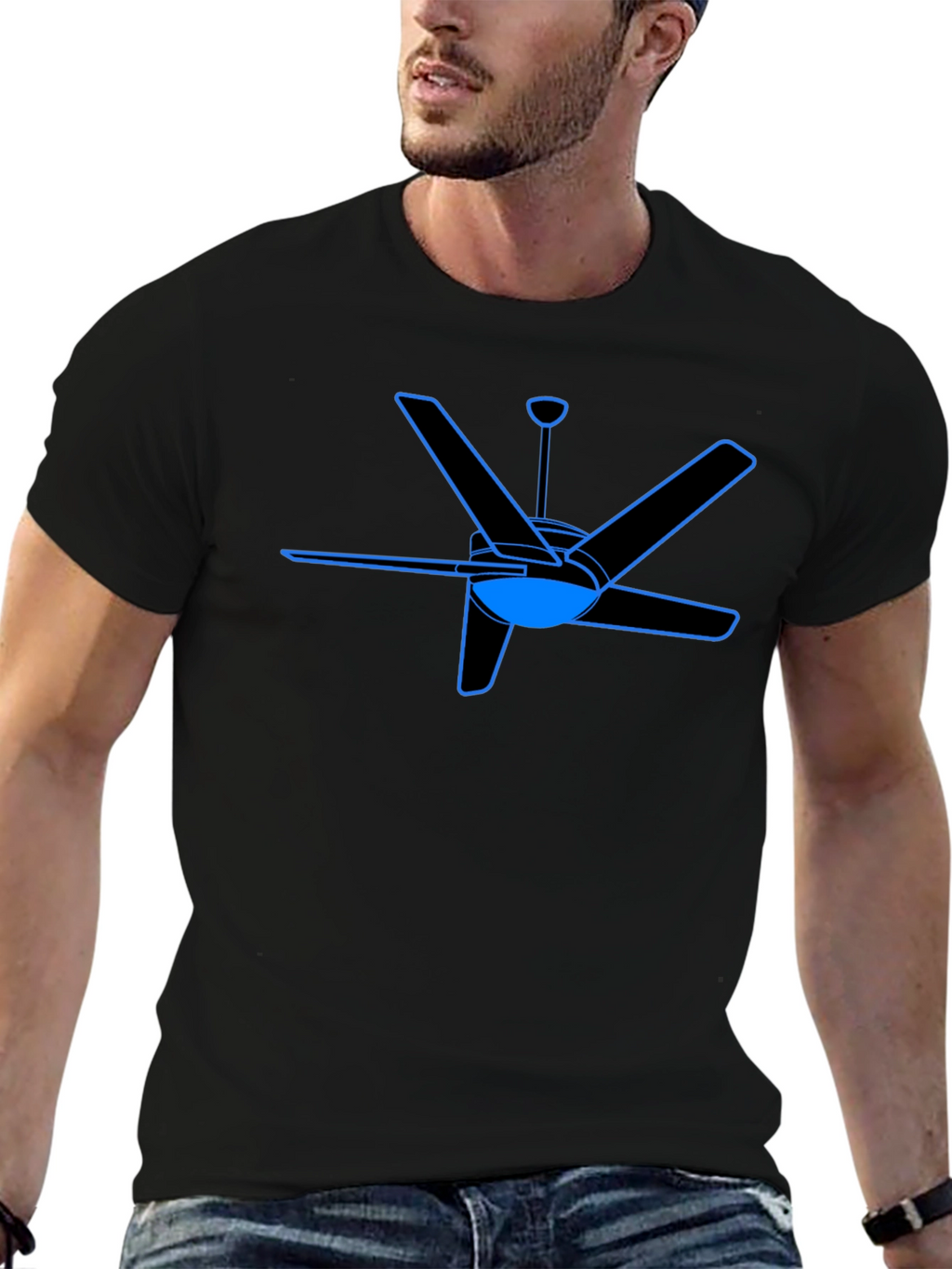 Ceiling Fan Graphic Tee - Stylish Comfort