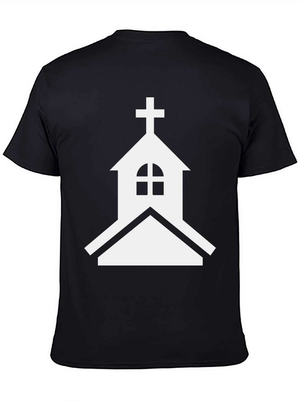 Church Graphic Tee - Black Cotton Blend