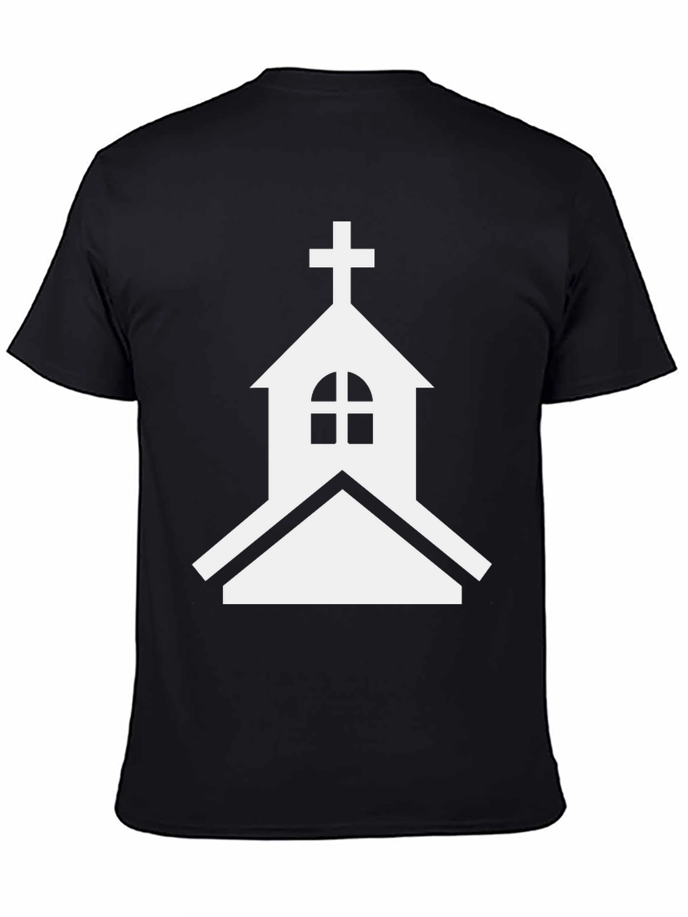Church Graphic Tee - Black Cotton Blend