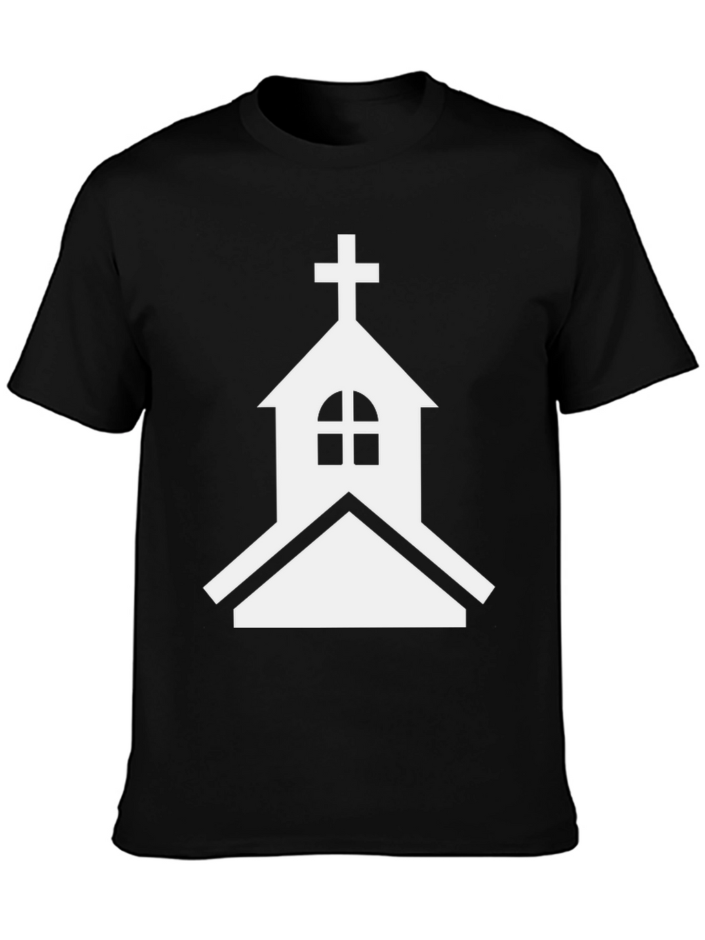 Church Graphic Tee - Black Cotton Blend