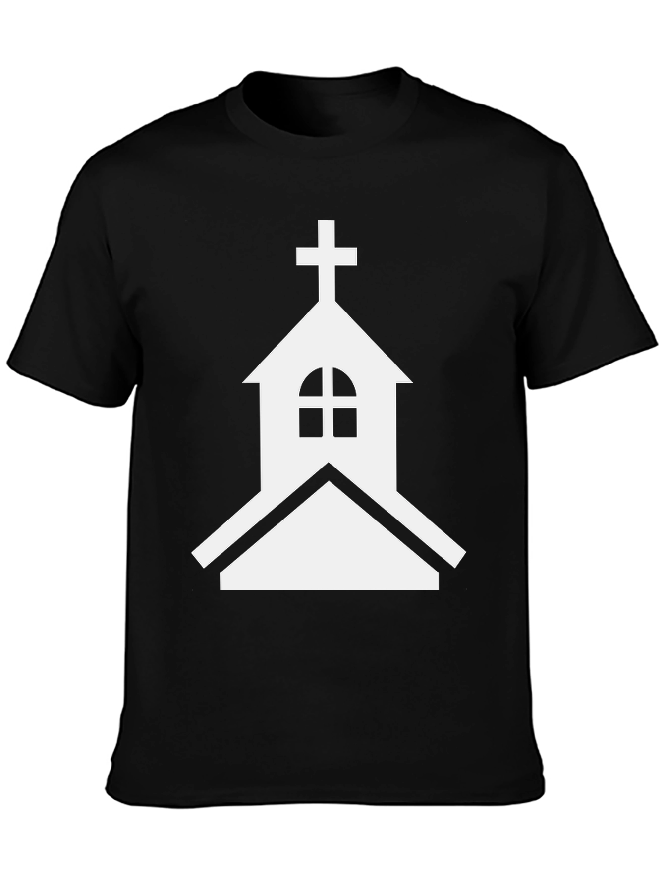 Church Graphic Tee - Black Cotton Blend