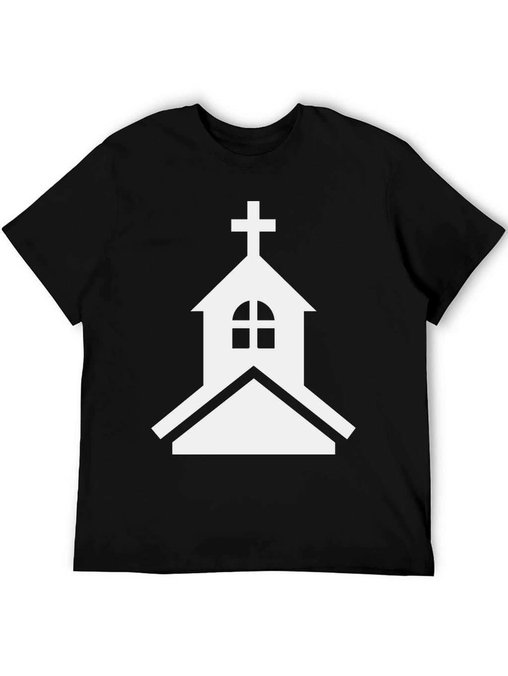 Church Graphic Tee - Black Cotton Blend