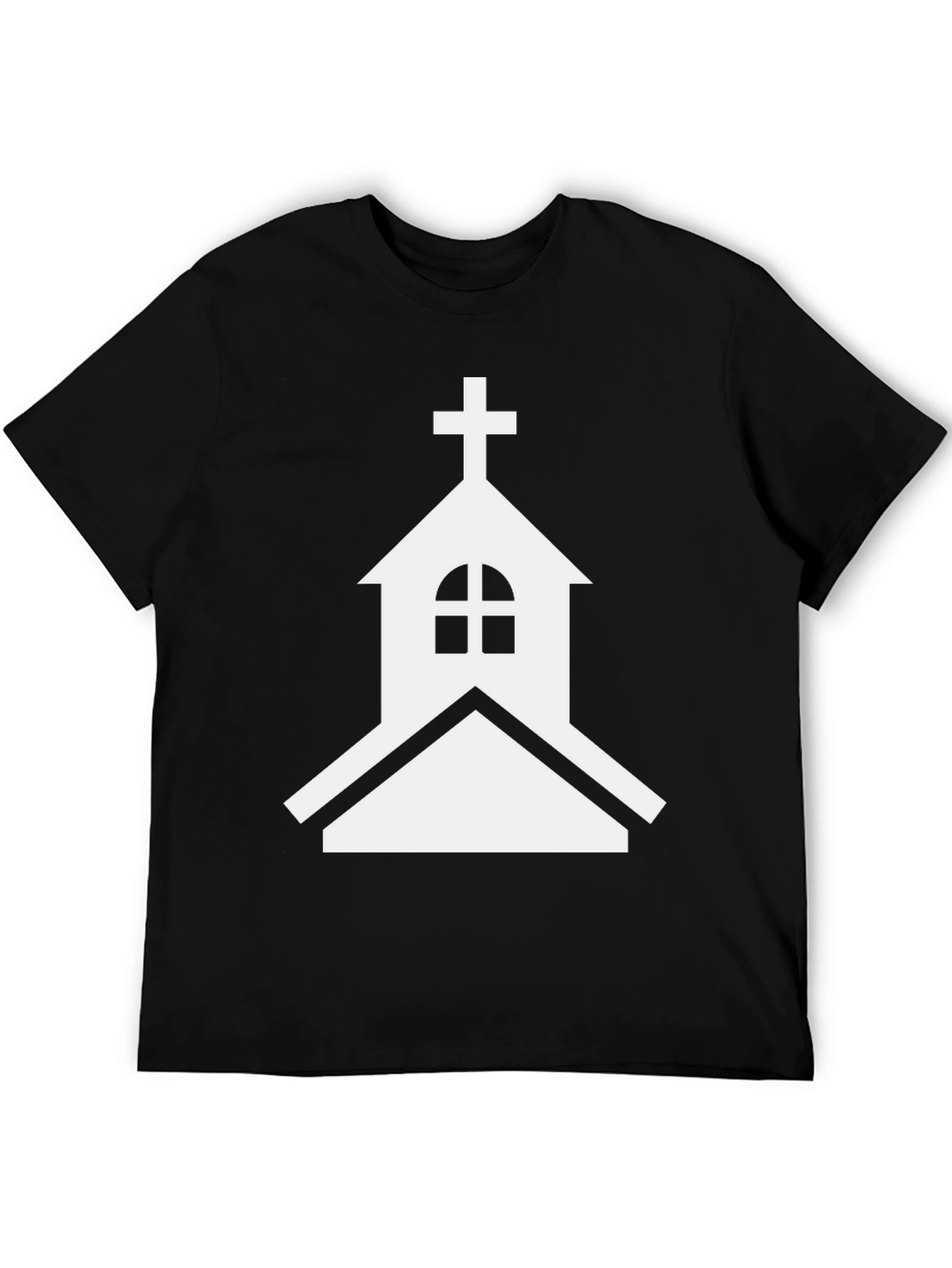 Church Graphic Tee - Black Cotton Blend