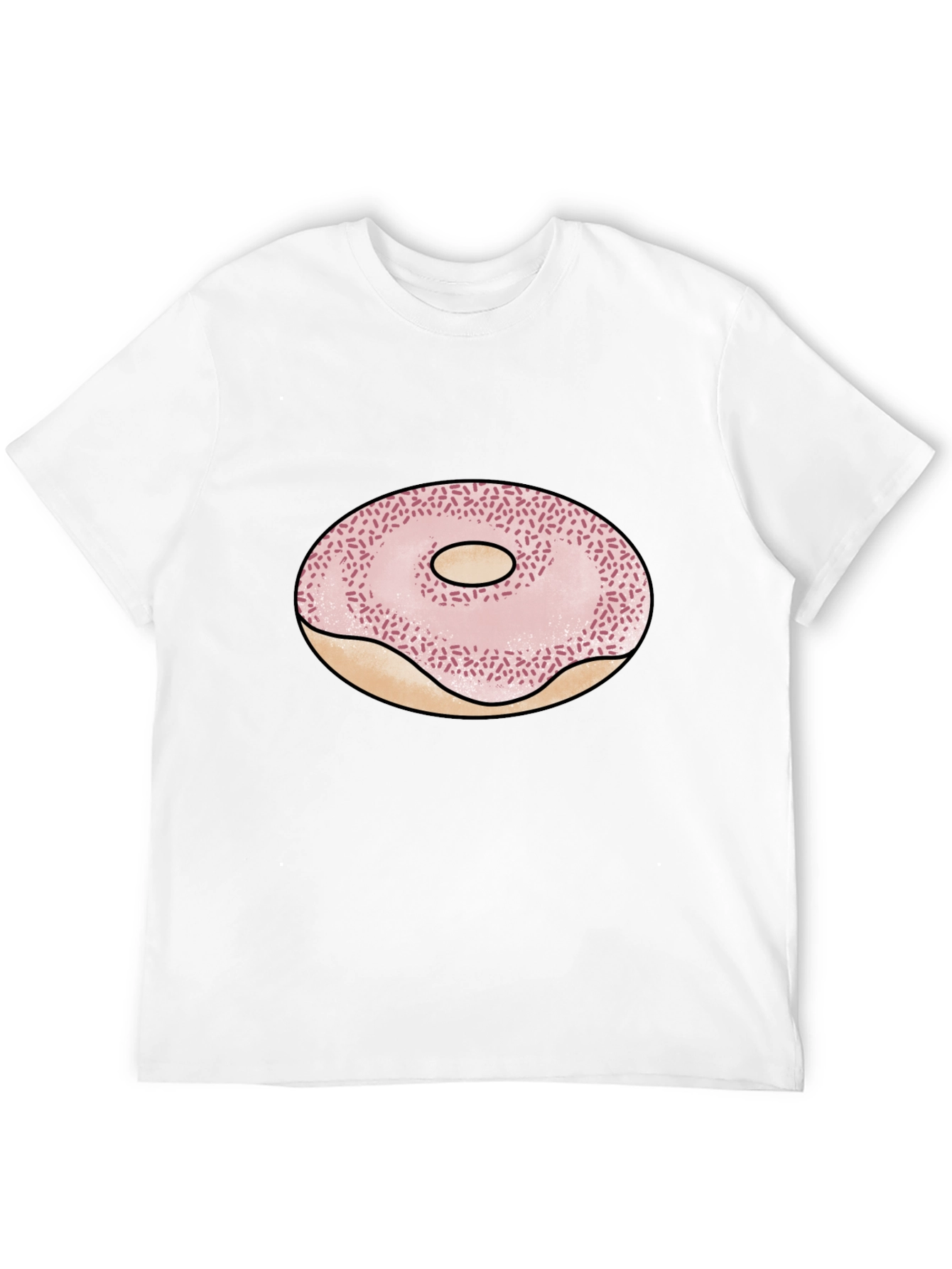 Donut Graphic Black T-Shirt - Casual Style