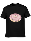 Donut Graphic Black T-Shirt - Casual Style