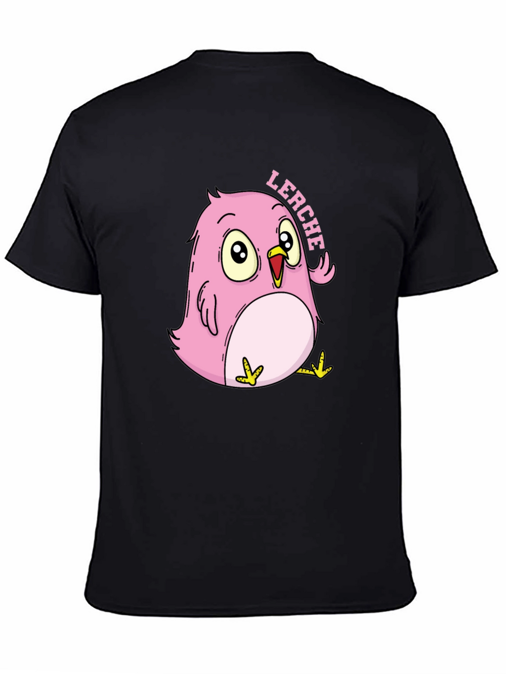 Pink Cartoon Bird T-Shirt