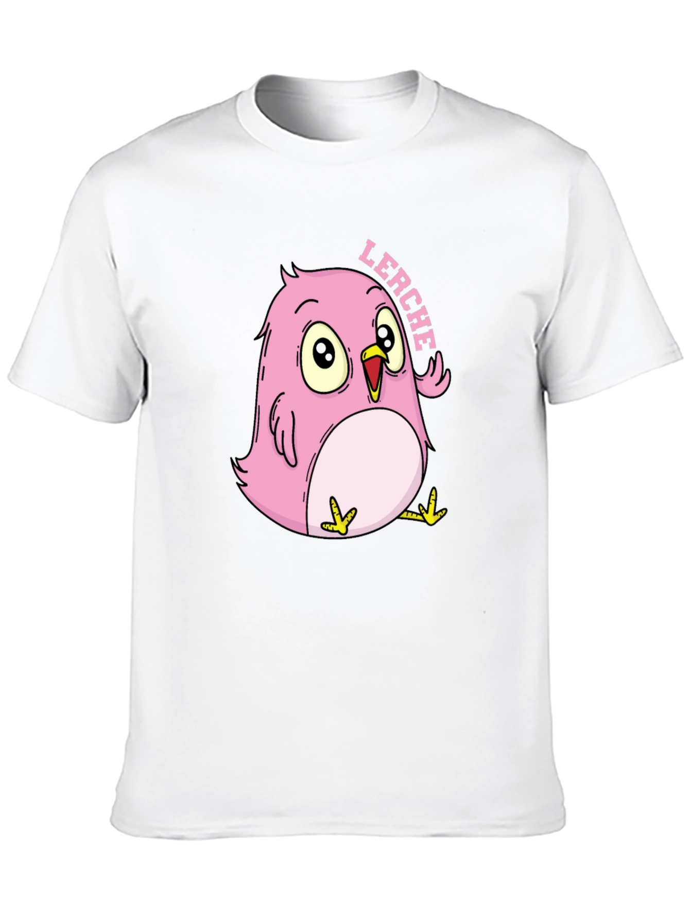Pink Cartoon Bird T-Shirt