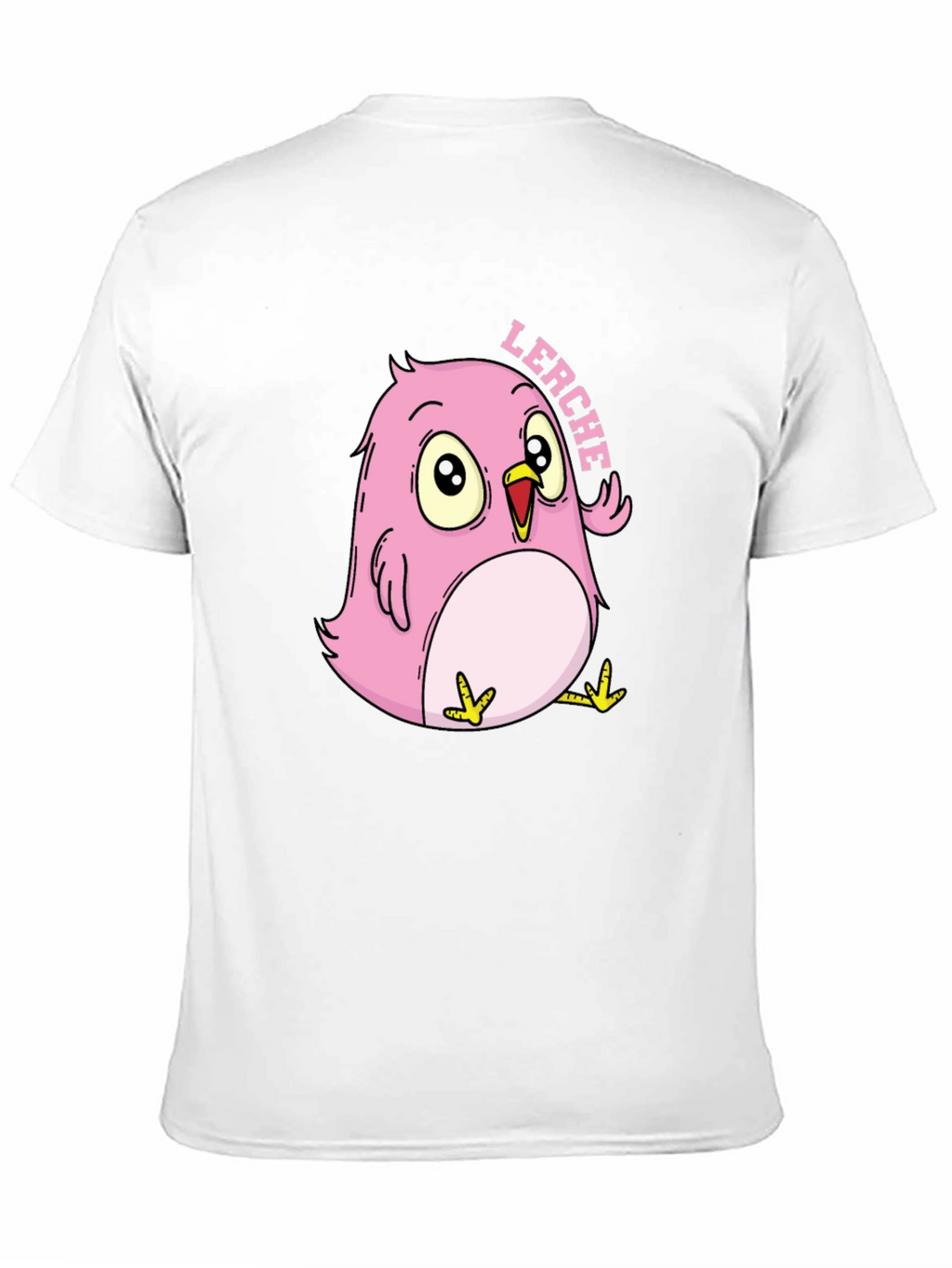 Pink Cartoon Bird T-Shirt