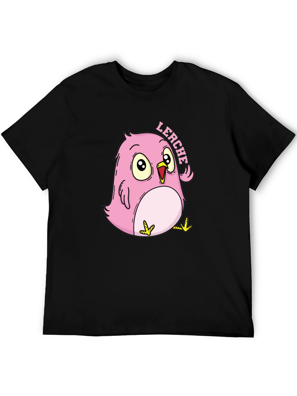 Pink Cartoon Bird T-Shirt
