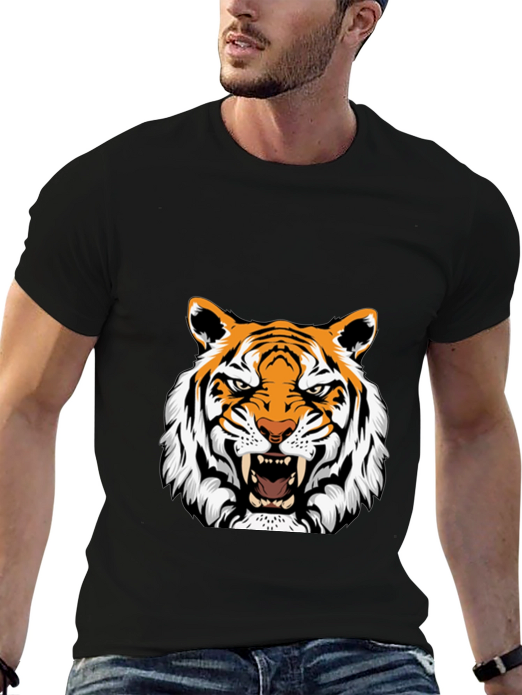 Bold Tiger Graphic Tee - Fierce & Stylish