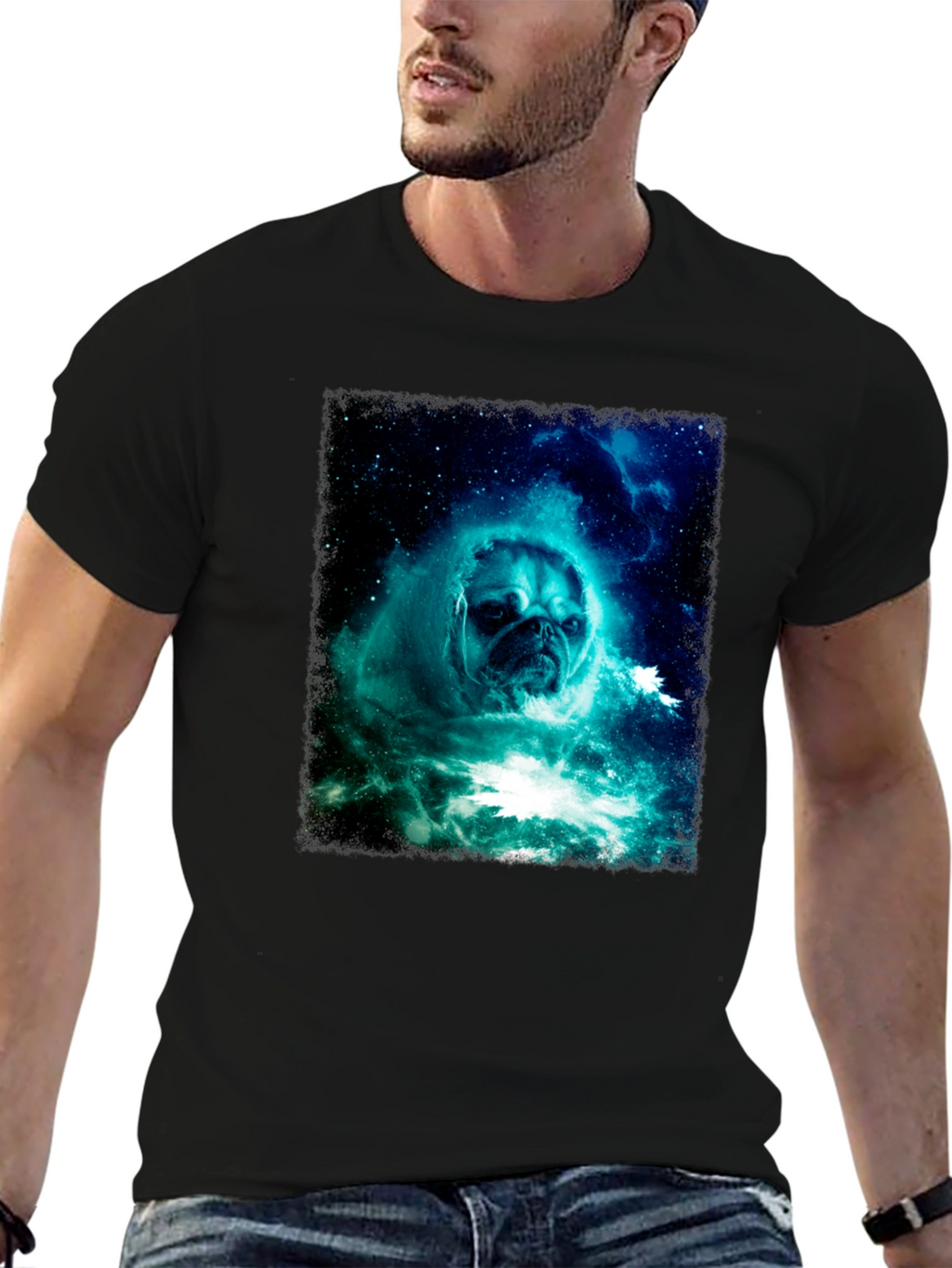 Cosmic Pug Graphic T-Shirt