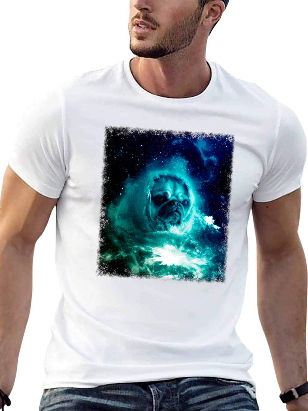 Cosmic Pug Graphic T-Shirt