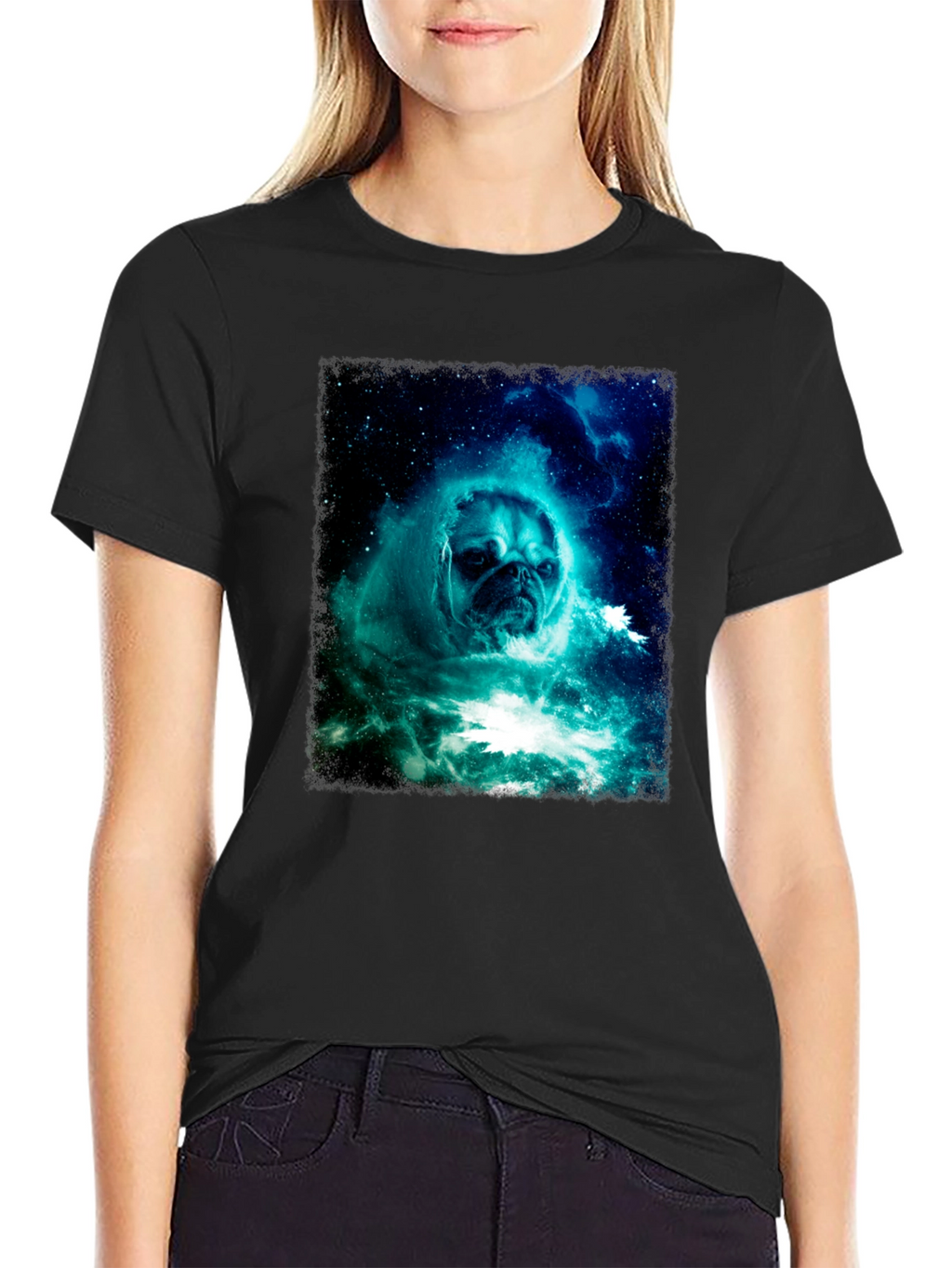 Cosmic Pug Graphic T-Shirt