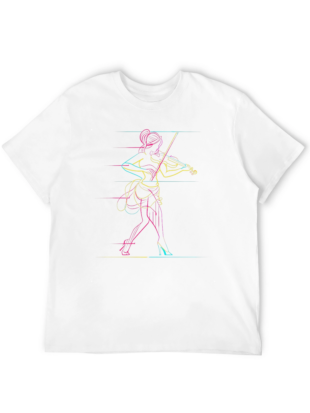 Abstract Violin Player Graphic Tee