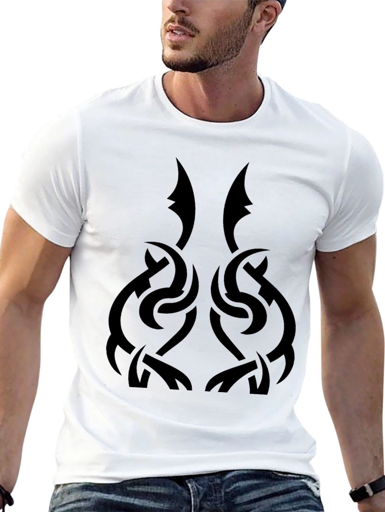 Tribal Knot Graphic Black T-Shirt