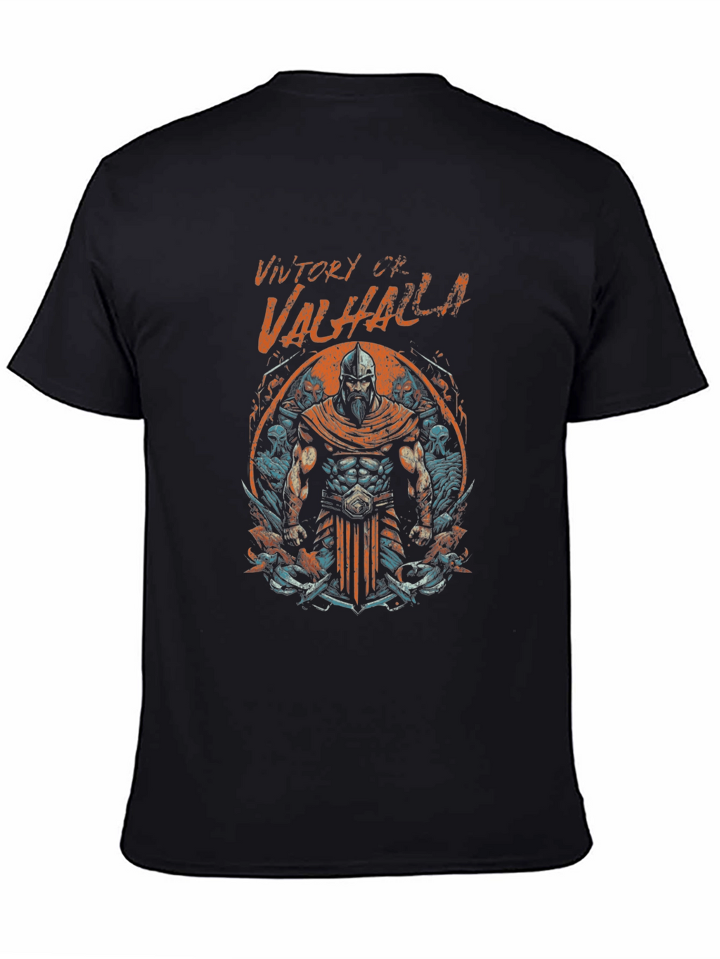 Victory of Valhalla Graphic Tee - Black
