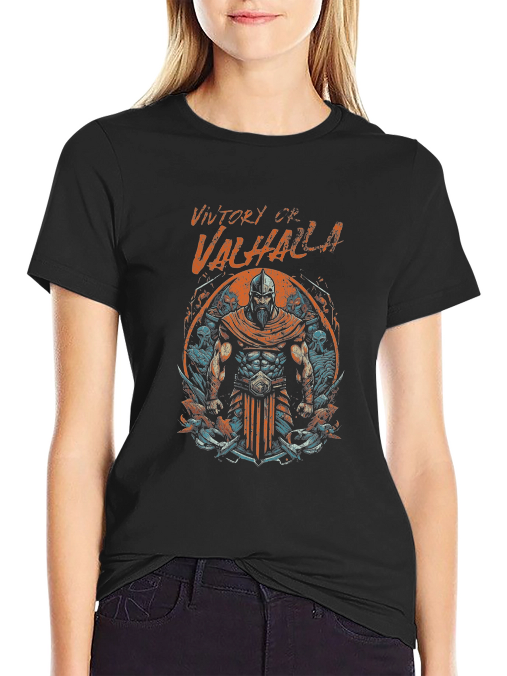 Victory of Valhalla Graphic Tee - Black