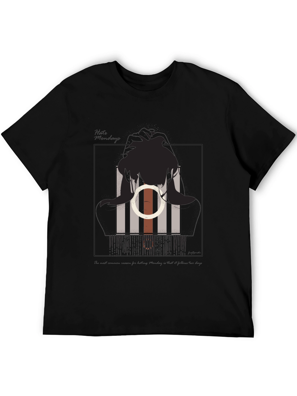 Abstract Silhouette Graphic Tee - Modern Style