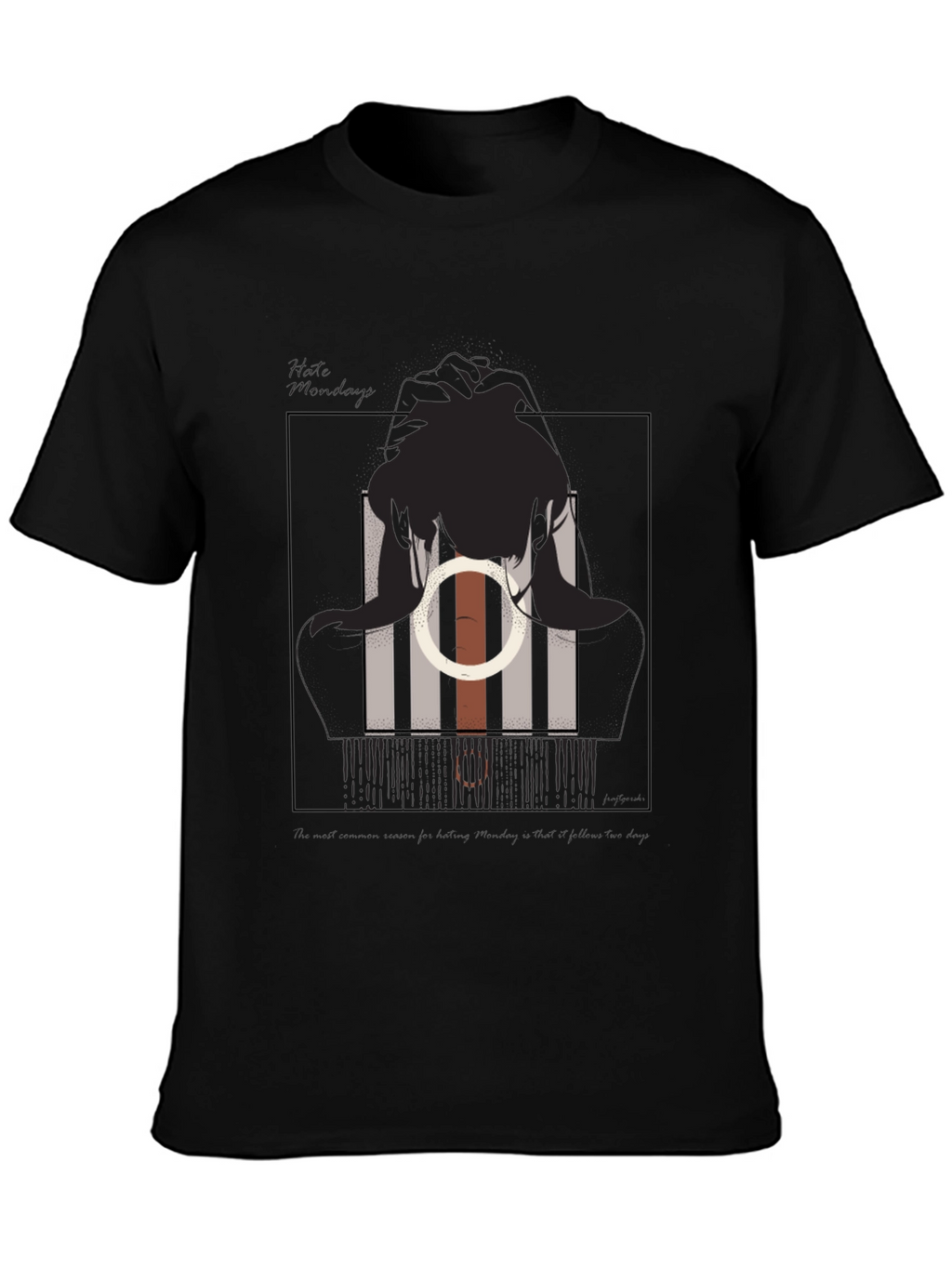 Abstract Silhouette Graphic Tee - Modern Style