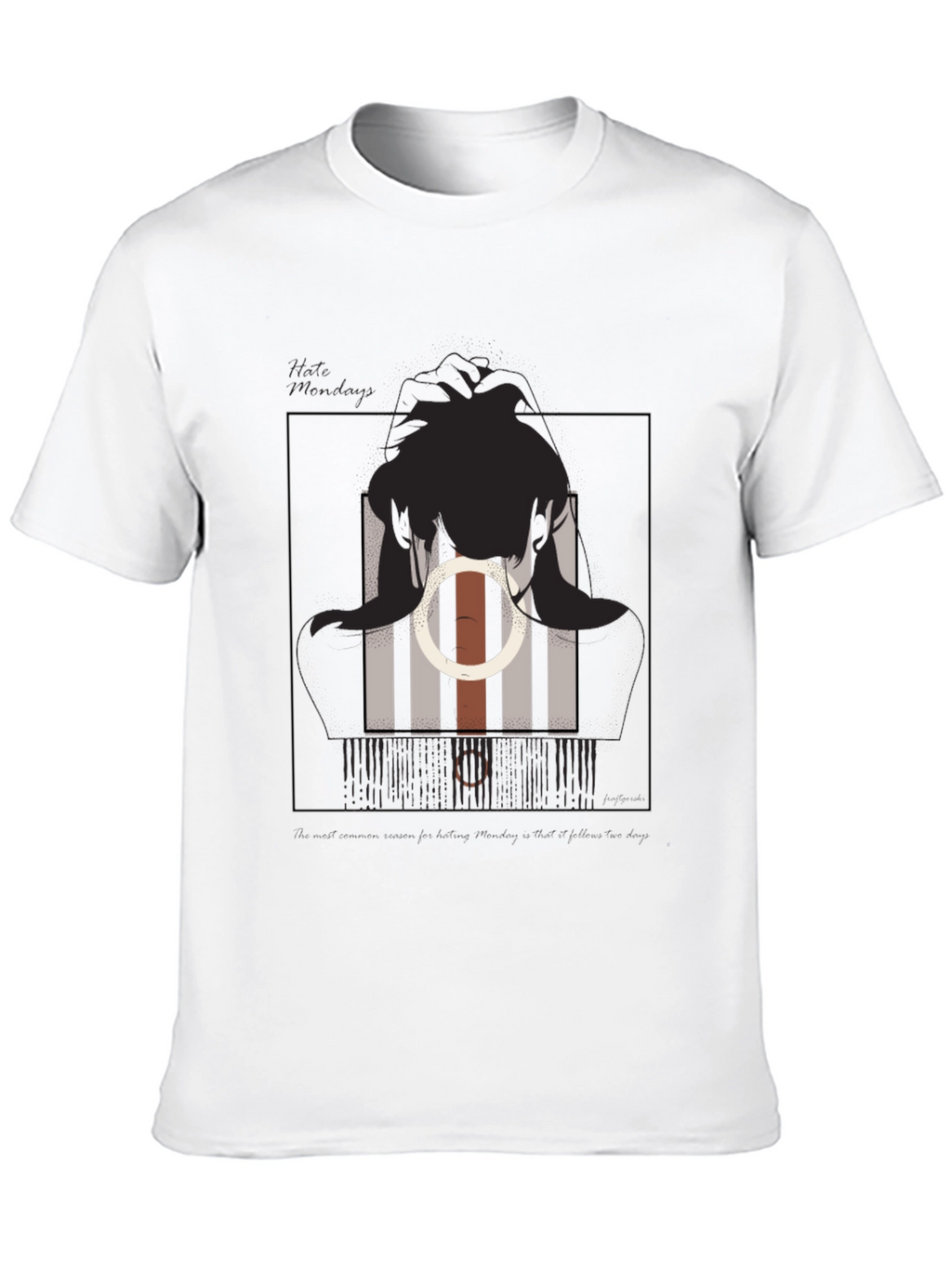 Abstract Silhouette Graphic Tee - Modern Style