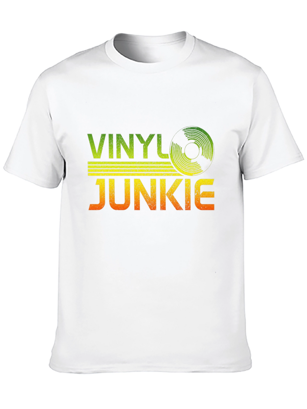 Vinyl Junkie Graphic T-Shirt - Retro Music Lover Tee