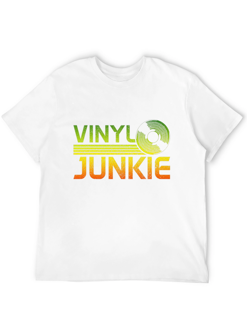 Vinyl Junkie Graphic T-Shirt - Retro Music Lover Tee