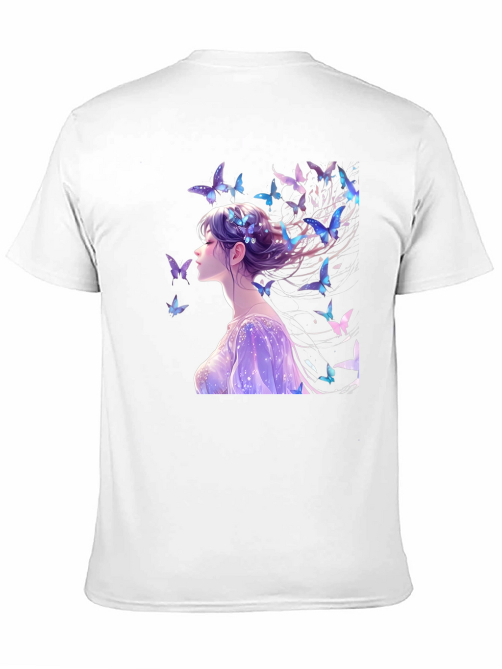 Anime Butterfly Girl Graphic T-Shirt