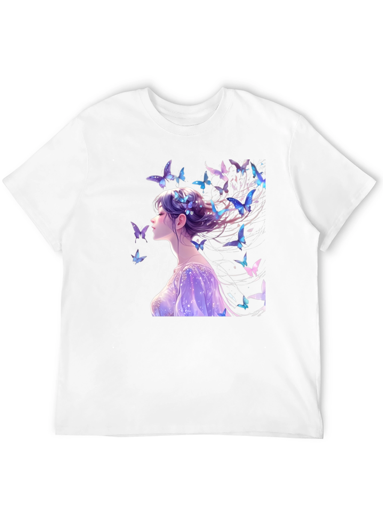 Anime Butterfly Girl Graphic T-Shirt