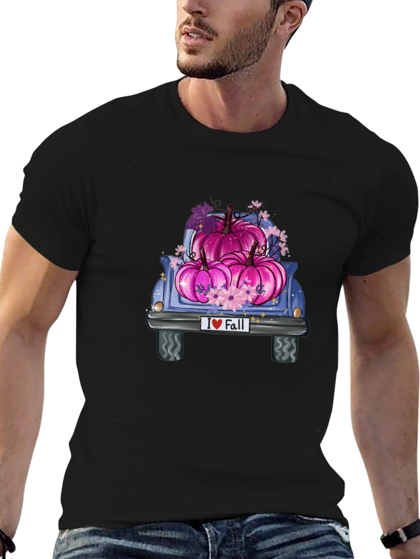 I Love Fall Pumpkin Truck Graphic Tee
