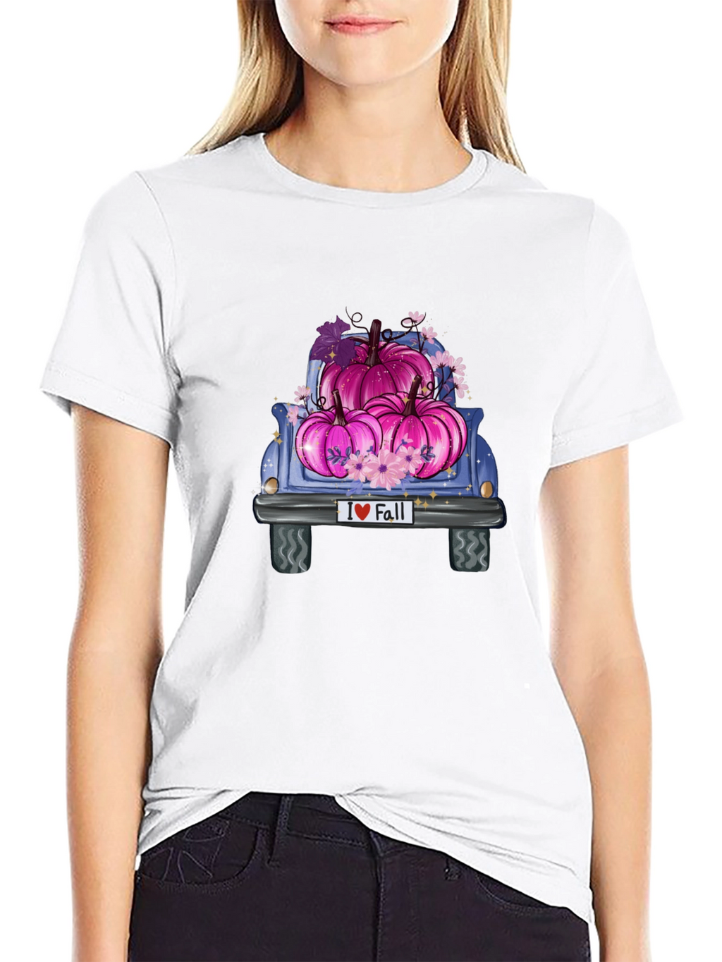 I Love Fall Pumpkin Truck Graphic Tee