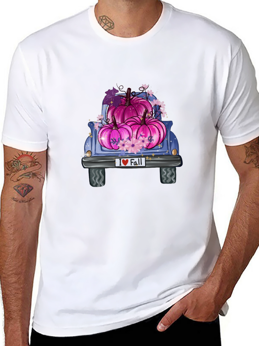 I Love Fall Pumpkin Truck Graphic Tee