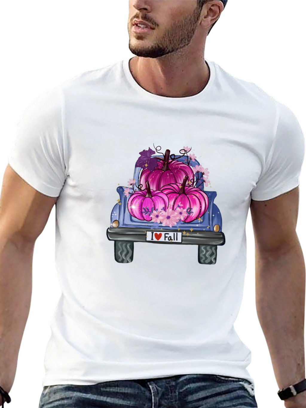 I Love Fall Pumpkin Truck Graphic Tee