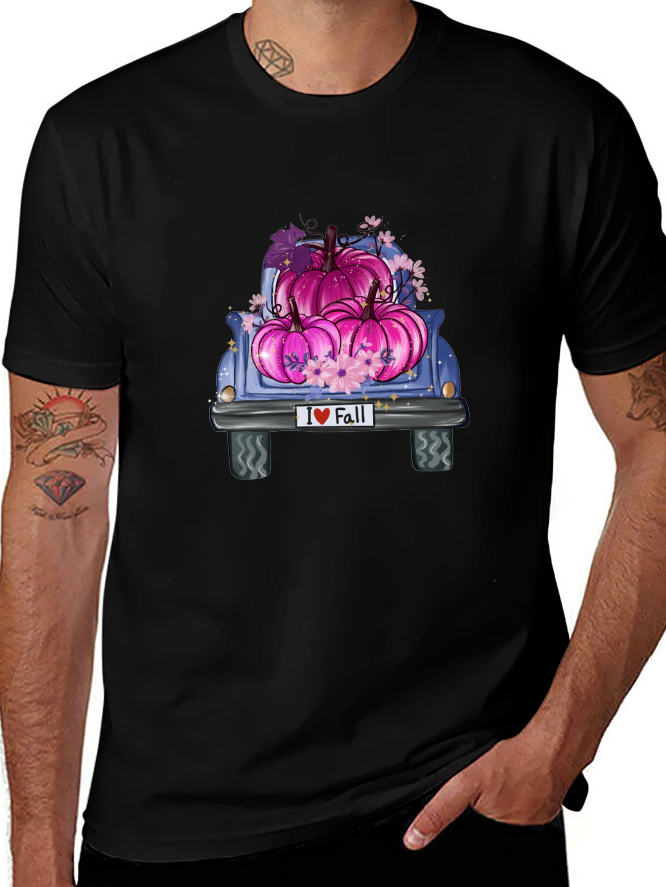 I Love Fall Pumpkin Truck Graphic Tee